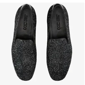Jimmy Choo THAME Men\'s Black Sequin Loafer s-l400.jpg main image 4